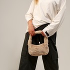 Плюшевая сумка-багет, цвет бежевый - фото 9768920