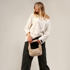 Плюшевая сумка-багет, цвет бежевый - фото 9768921