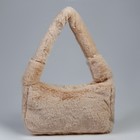 Плюшевая сумка-багет, цвет бежевый - фото 9768923