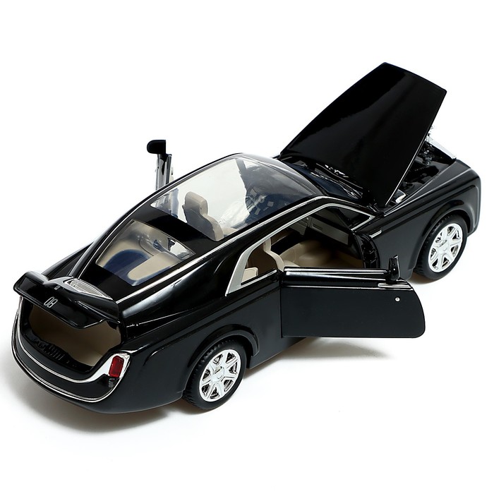 Машина металлическая «Купе», 1:24, открываются двери, капот, багажник, инерция, цвет черный