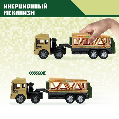 Грузовик инерционный «Армия», трансформируется, свет, звук