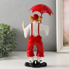 Фигурка полистоун «Клоун с красным зонтом», бело-красный, 11.5×9×24 см - Фото 3