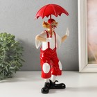 Фигурка полистоун «Клоун с красным зонтом», бело-красный, 11.5×9×24 см - Фото 4