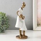 Фигура полистоун «Мама с дочкой, в белых платьях с цветами», 9×8.5×23.5 см - Фото 2