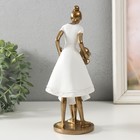 Фигура полистоун «Мама с дочкой, в белых платьях с цветами», 9×8.5×23.5 см - Фото 3