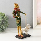 Фигурка полистоун «Мадмуазель Кошка выгуливает пуделя», 13.5×7.5×24.5 см - Фото 2