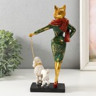 Фигурка полистоун «Мадмуазель Кошка выгуливает пуделя», 13.5×7.5×24.5 см - Фото 3