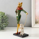 Фигурка полистоун «Мадмуазель Кошка выгуливает пуделя», 13.5×7.5×24.5 см - Фото 4