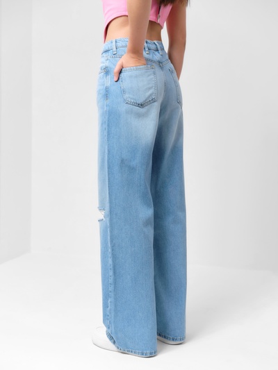 Джинсы женские палаццо MIST: Denim, размер (27) 42-44, голубые