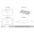 Раковина полувстраиваемая Uperwood Elen, 80 см, с декоративной крышкой, белая - фото 13703659