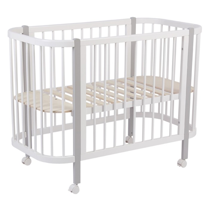 Кровать детская Polini kids Simple 350, белый-серая - Фото 1