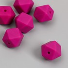 Бусина силикон "Многогранник" пурпурная d=1,4 см - фото 8364680