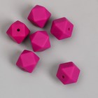 Бусина силикон "Многогранник" пурпурная d=1,4 см - Фото 2