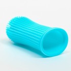 Щётка для чистки зубов животных, 5,5 х 2,5 см, голубая, контейнер 7 х 4 см - Фото 5