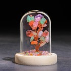 Сувенир в куполе "Дерево Жизни. Самоцветы", натуральный камень, 10 х 7 см - фото 9154782