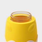 Бутылка для воды в силиконовом чехле «Цыплёнок», 290 мл, цвет жёлтый - фото 4403489