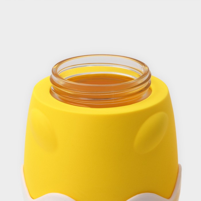 Бутылка для воды в силиконовом чехле «Цыплёнок» 290 мл, цвет жёлтый