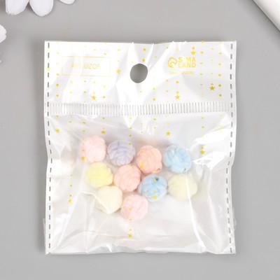 Бусина для творчества бархатное напыление «Роза. Нежные оттенки», 1.2×1.2×1.2 см