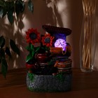 Фонтан настольный «Подсолнухи у каменного забора», 18×14×26 см, с подсветкой - Фото 3