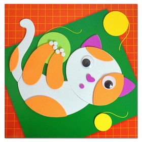 Мягкая картинка «Котёнок с клубочком»