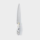 Нож разделочный Доляна Sparkle, лезвие 20 см, цвет белый - фото 4403512