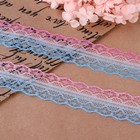 Кружево капроновое «Градиент», 28 мм, 10±1 м, цвет розовый/голубой №5 - Фото 2