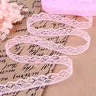 Кружево капроновое, 15 мм × 10 ± 1 м, цвет розовый №3 - Фото 1