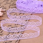 Кружево капроновое, 15 мм × 10 ± 1 м, цвет сиреневый №4 - Фото 1