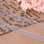 Кружево капроновое, 15 мм, 10±1 м, цвет серый №9 - Фото 2