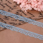 Кружево капроновое, 15 мм, 10±1 м, цвет голубой №19 - Фото 2