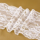Кружевная эластичная ткань, 180 мм × 2,7 ± 0,5 м, цвет белый - Фото 3
