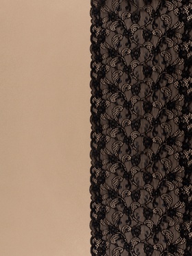 Кружевная эластичная ткань, 180 мм, 2.7±0.5 м, чёрная