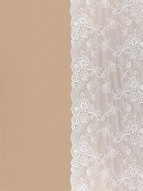 Кружевная эластичная ткань, 240 мм, 2.7±0.5 м, белая №26