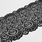 Кружевная эластичная ткань, 180 мм × 23 ± 1 м, цвет чёрный - фото 7864691