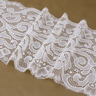 Кружевная эластичная ткань, 175 мм, 23±1 м, белая - Фото 3