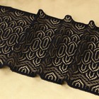 Кружевная эластичная ткань, 185 мм × 2,7 ± 0,5 м, цвет чёрный - фото 7864770