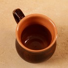 Кружка Риштанская керамика "Акташ", коричневая 330 мл - Фото 3