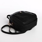 Мини-рюкзак женский из искусственной кожи на молнии, 1 карман, цвет чёрный - фото 11035565
