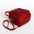 Мини-рюкзак женский из искусственной кожи на молнии, 1 карман, цвет красный - Фото 3