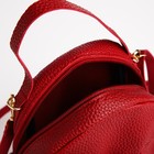 Мини-рюкзак женский из искусственной кожи на молнии, 1 карман, цвет красный - Фото 4