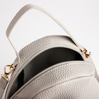 Мини-рюкзак женский из искусственной кожи на молнии, 1 карман, цвет серый - Фото 4