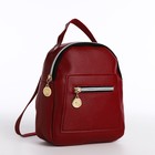 Мини-рюкзак женский из искусственной кожи на молнии, 1 карман, цвет бордовый - фото 287678880