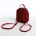 Рюкзак-мини женский из искусственной кожи на молнии, 1 карман, цвет бордовый - Фото 2