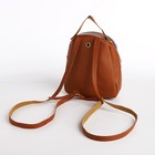 Мини-рюкзак женский из искусственной кожи на молнии, 1 карман, цвет коричневый - Фото 2