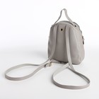 Мини-рюкзак женский из искусственной кожи на молнии, 1 карман, цвет серый - Фото 2