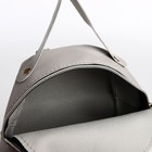 Мини-рюкзак женский из искусственной кожи на молнии, 1 карман, цвет серый - Фото 4