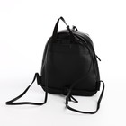 Рюкзак-мини женский из искусственной кожи на молнии, цвет чёрный - фото 23206674