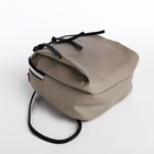 Мини-рюкзак женский из искусственной кожи на молнии, цвет серый - Фото 3