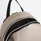 Мини-рюкзак женский из искусственной кожи на молнии, цвет серый - Фото 4