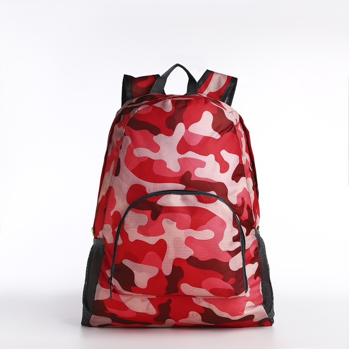Рюкзак на молнии, цвет красный/розовый - Фото 1